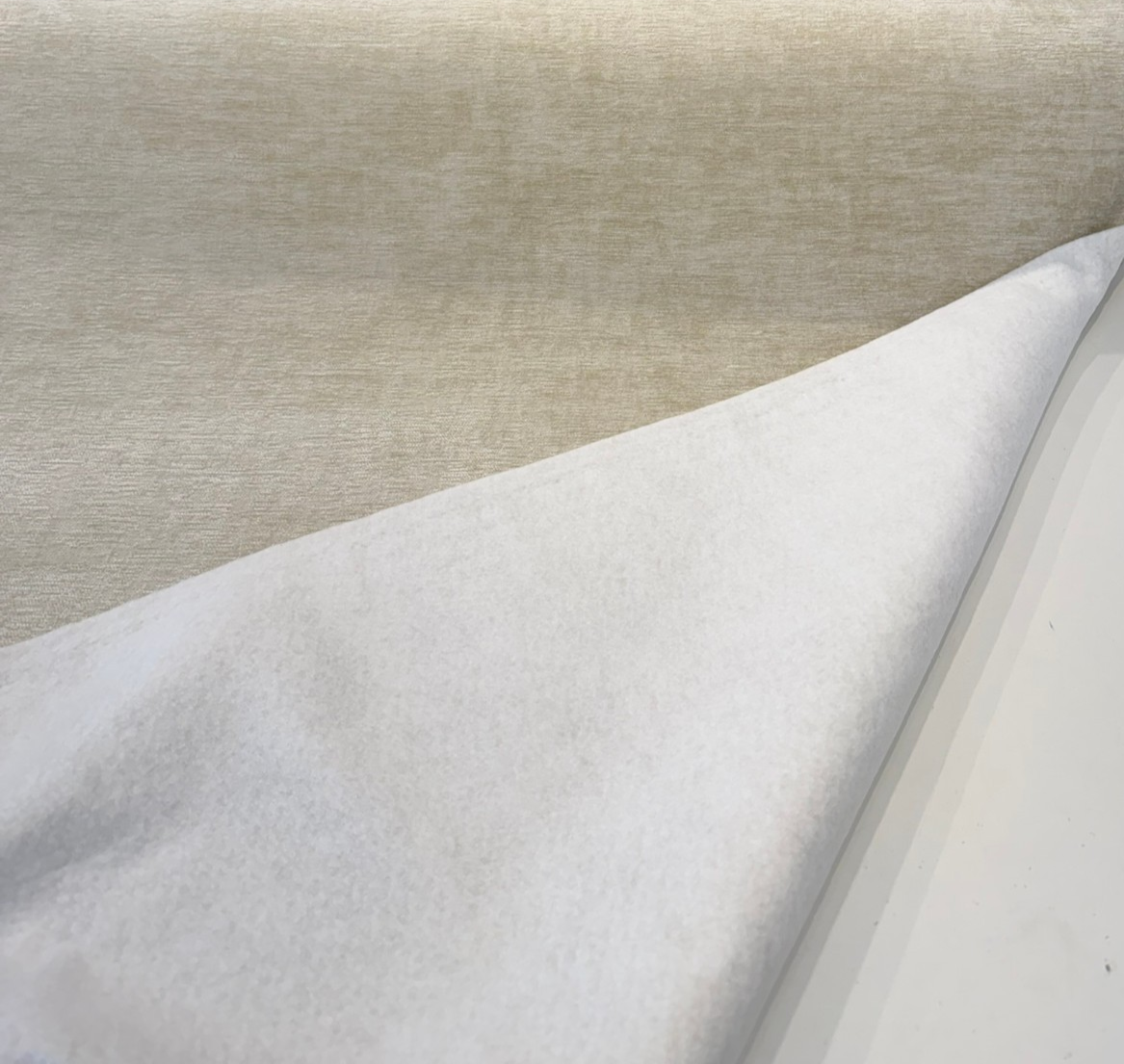 Empire Beach Beige Lush Soft Chenille Fabric - Beach Beige, 55" Width (1 Yard)