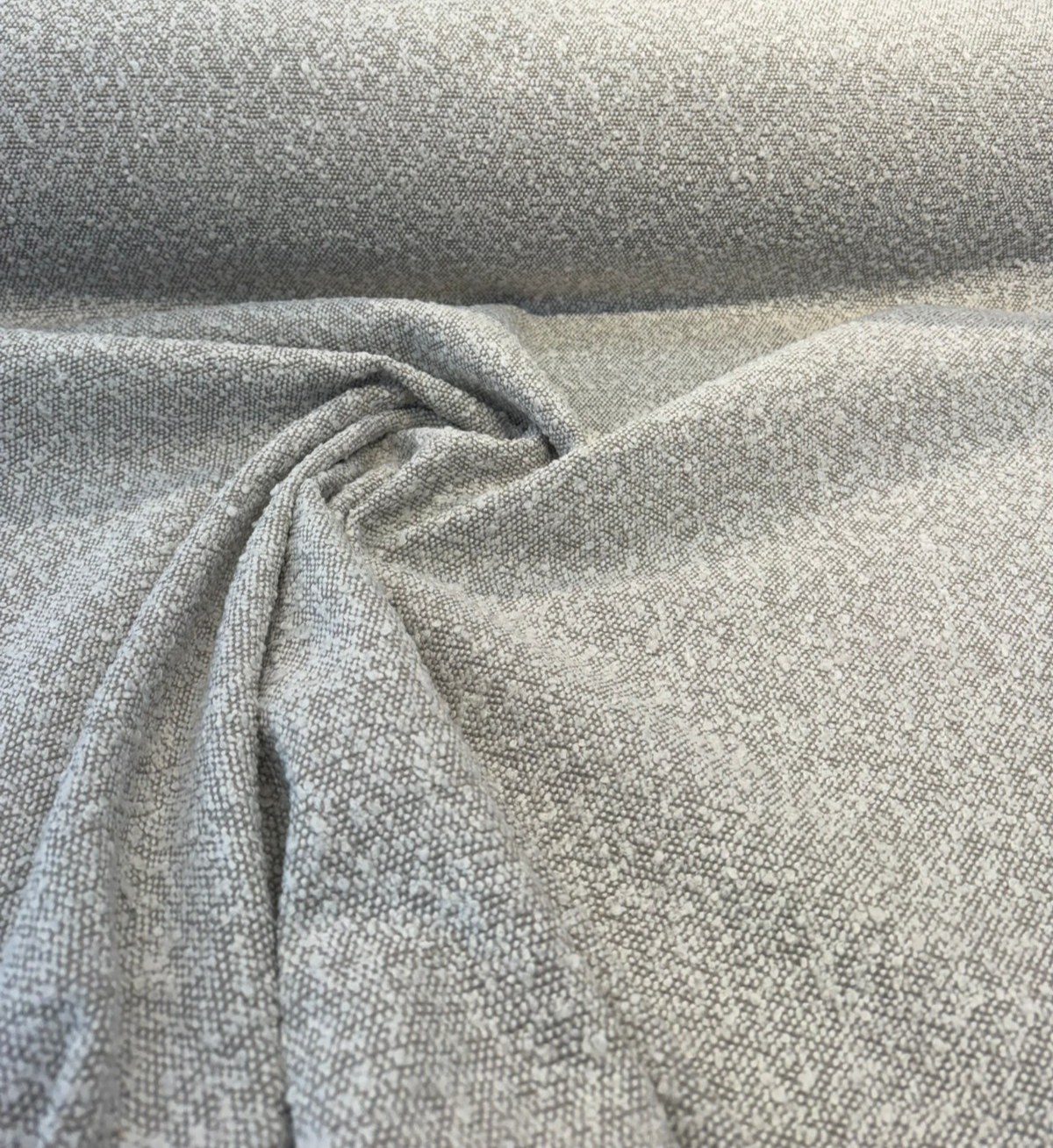 Bloke Cotton Boucle Fabric - Pumice White, Boucle Texture, 54" Width (1 Yard)