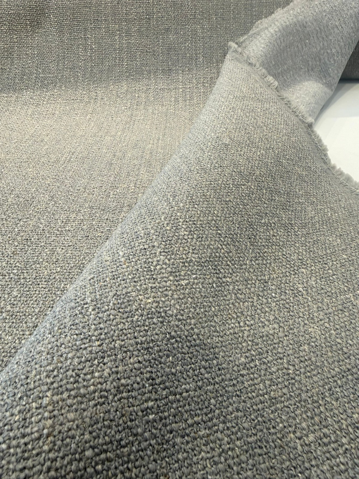 Culp Lovegood Chenille Upholstery Fabric - Gray Smoke, 54" Width, Railroaded (1 Yard)