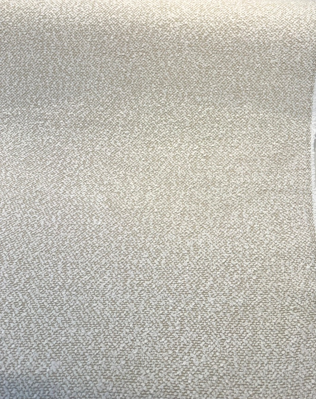 Culp Boucle Bold Ivory Polyester Acrylic Fabric - Ivory Textured Boucle Upholstery, 56" Width (1 Yard)