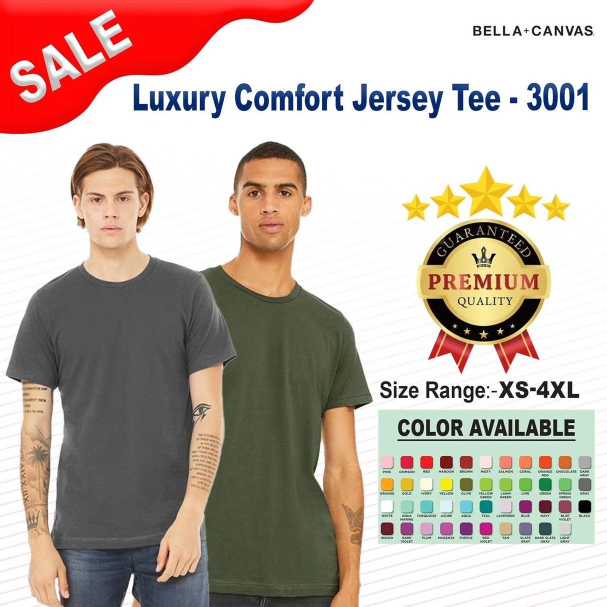 Bella + Canvas® Luxury Comfort Jersey Tee