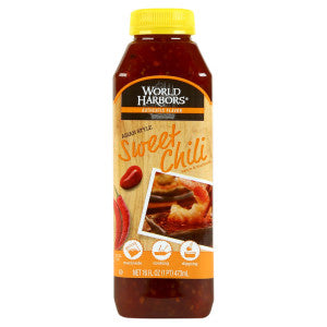 WORLD HARBORS SWEET CHILI SAUCE & MARINADE 16 OZ BOTTLE
