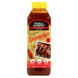 WORLD HARBORS SRIRACHA SAUCE & MARINADE 16 OZ BOTTLE