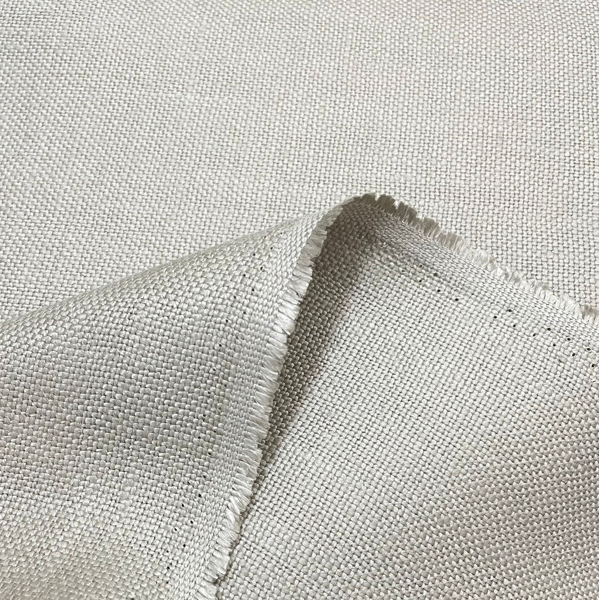 Pure Linen Upholstery Fabric Cement