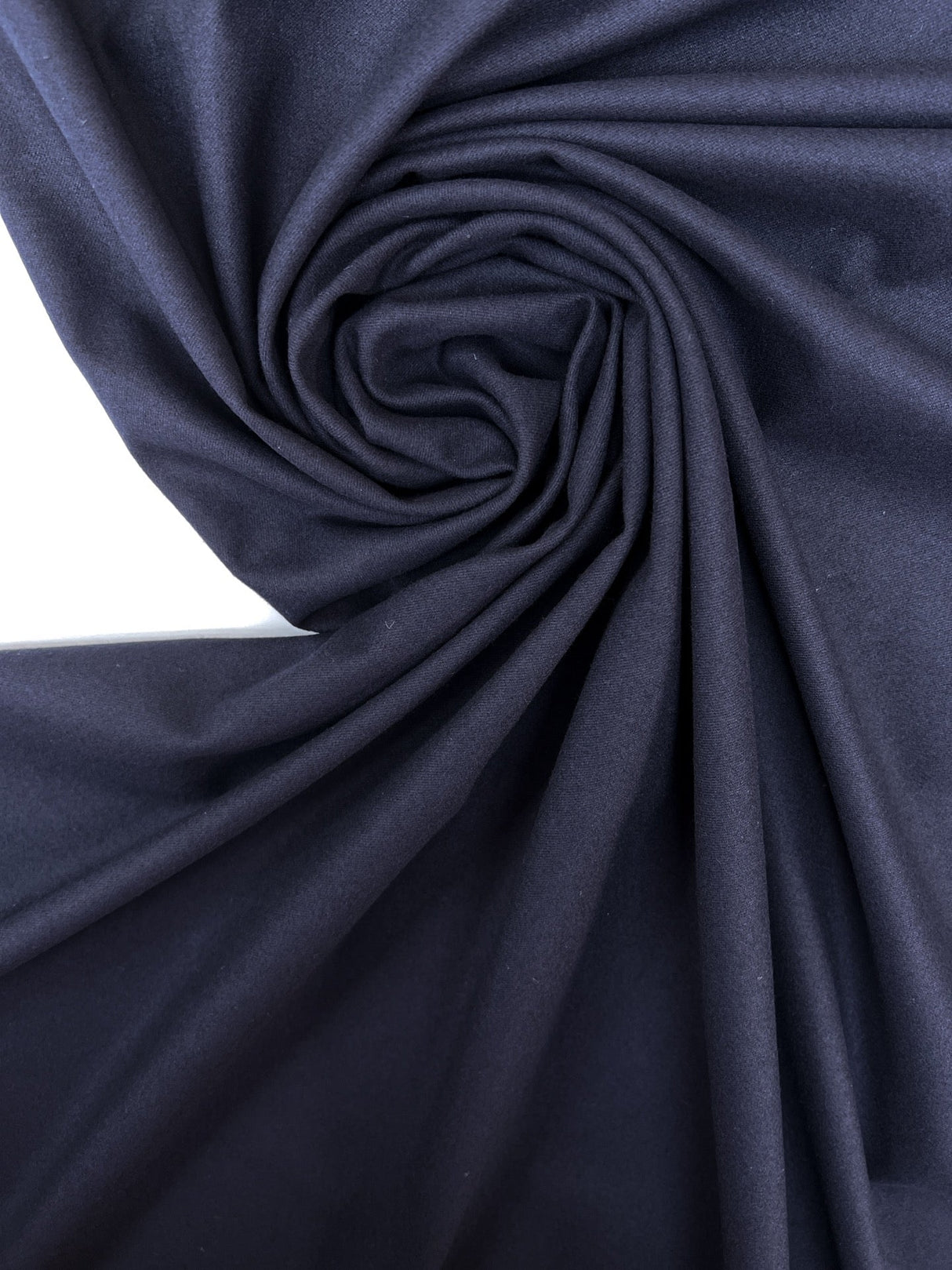Blue Polyester Viscose Blend Twill