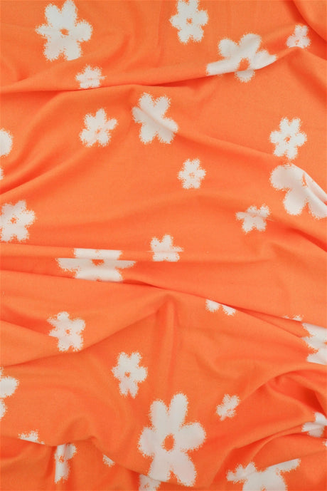 1 Yard Floral DTY Brushed Knit Fabric Soft Stretch 58/60 Inches Wide