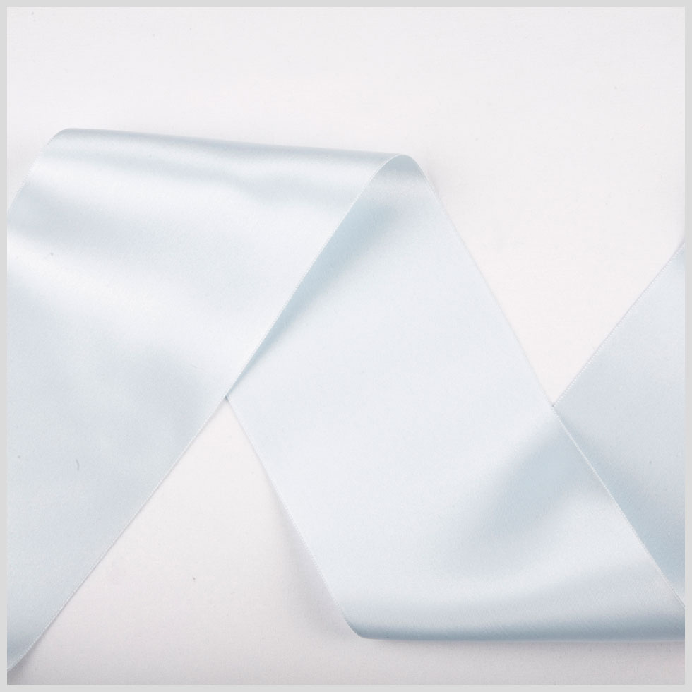 3.75" Pale Blue Double Face French Satin Ribbon