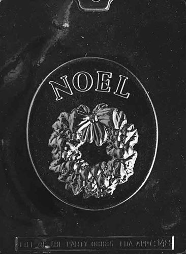 Noel With Wreath Chocolate Mold - LPC148