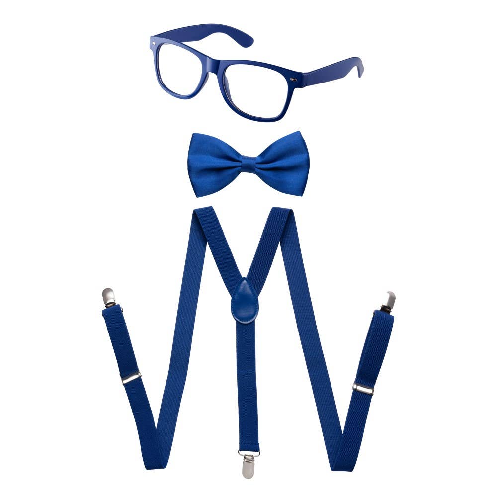 Neon Suspender, Bowtie Accessory Set - Adults
