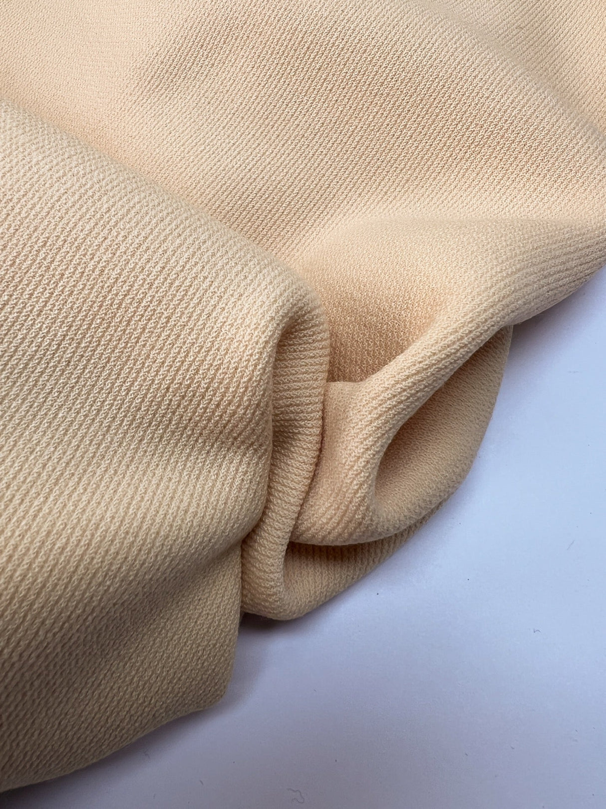Wool Tweed Beige Stretch Fabric