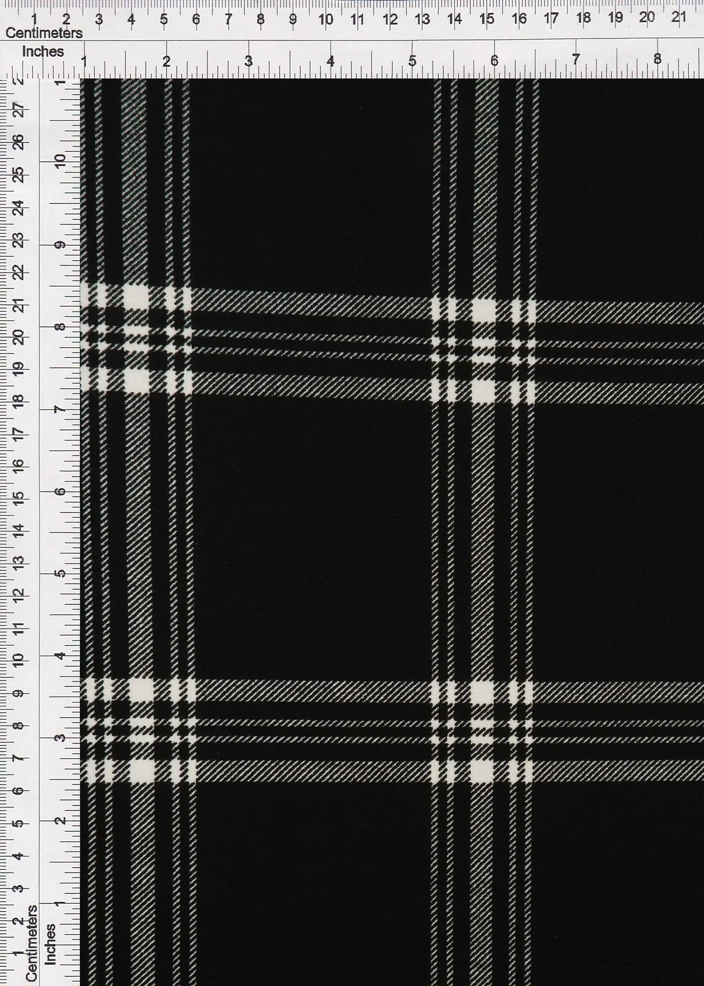 1 Yard Techno Crepe Plaid Print Fabric 220 GSM Polyester Spandex Blend 58/60" Width