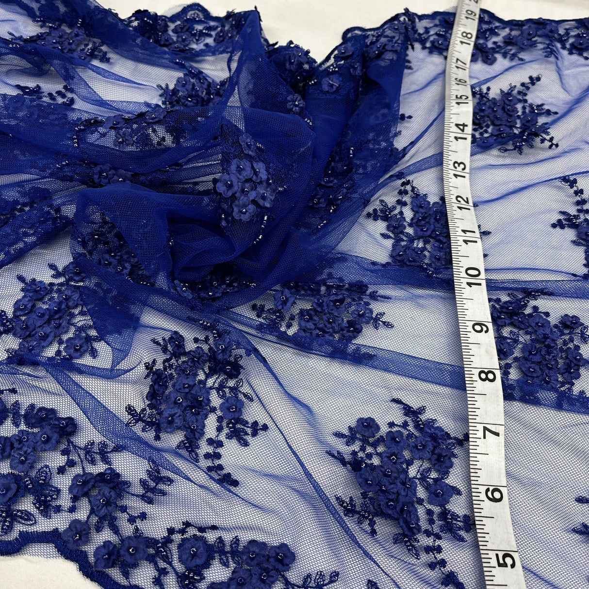 Beaded 3D Floral Lace Trimming