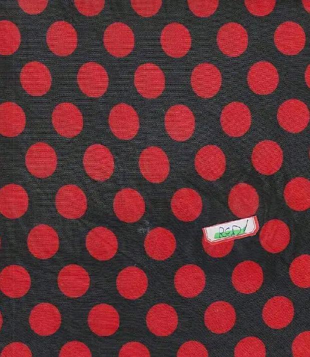 1 Yard Mesh Dot Print Fabric, 54'' Wide Polyester Spandex Blend