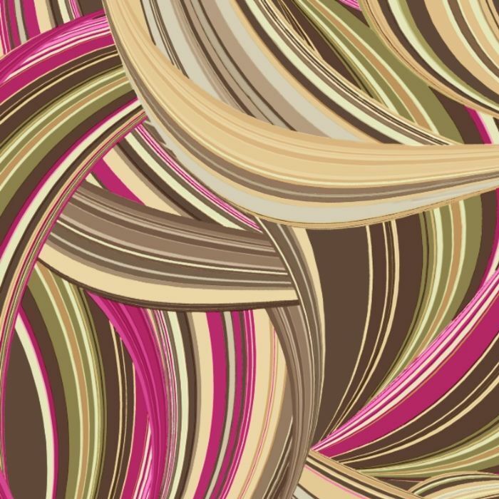 Printed Spandex Wave Line Geometric Fabric