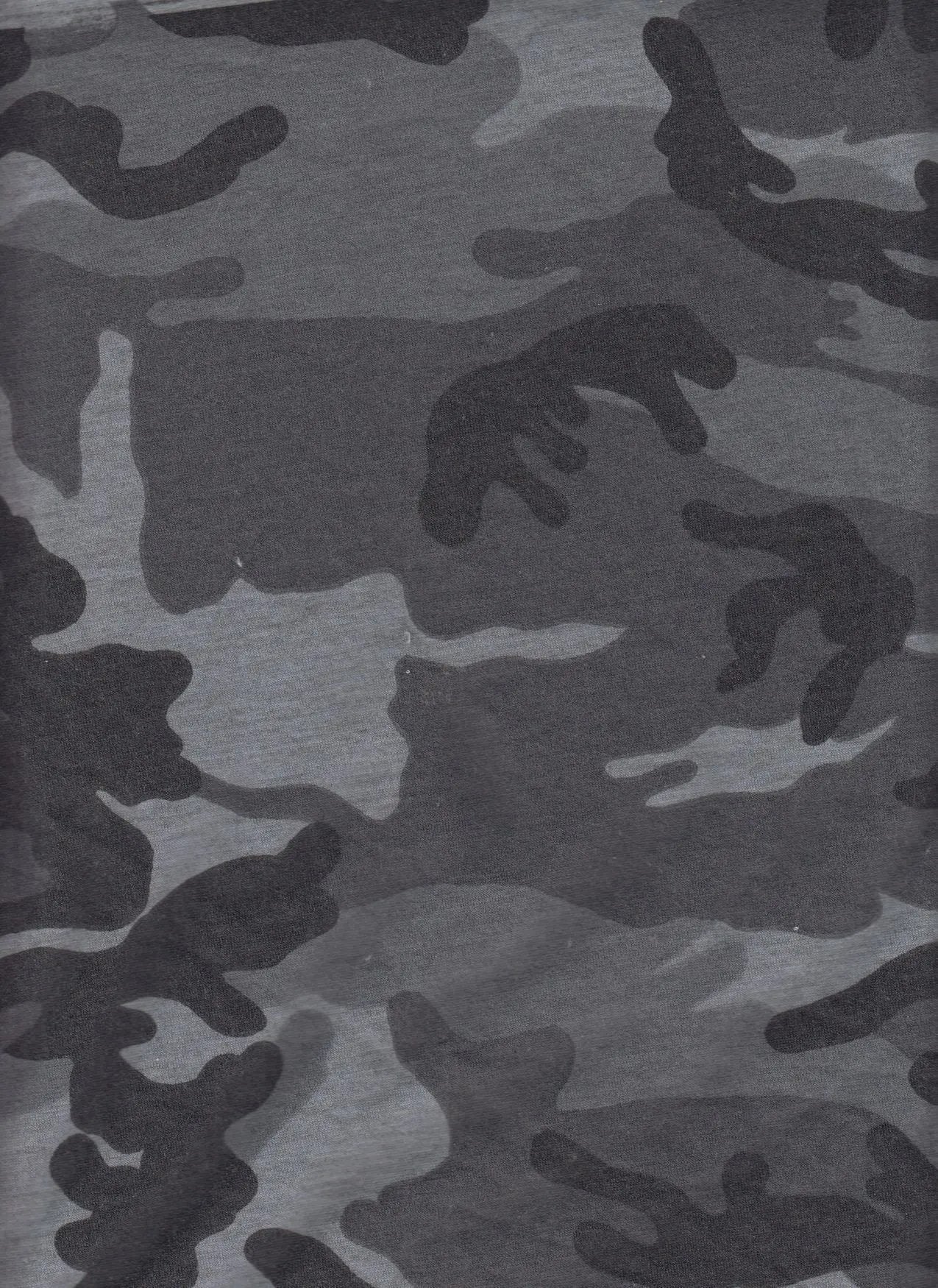1 Yard French Terry Camouflage Print Fabric, 58/60'' Wide Polyester Rayon Spandex Blend