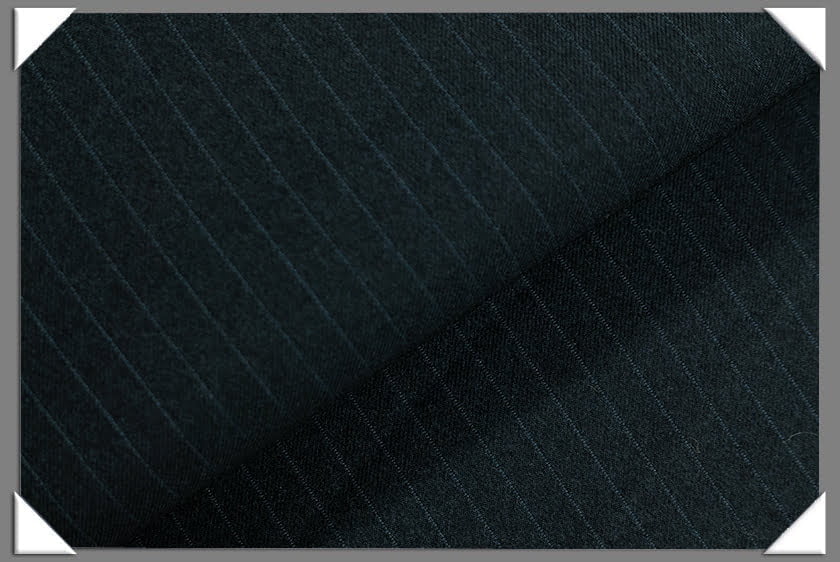 Navy Vegan 1/4" Stripe Polyester Fabric - Navy Stripe, 60" Width (1 Yard)
