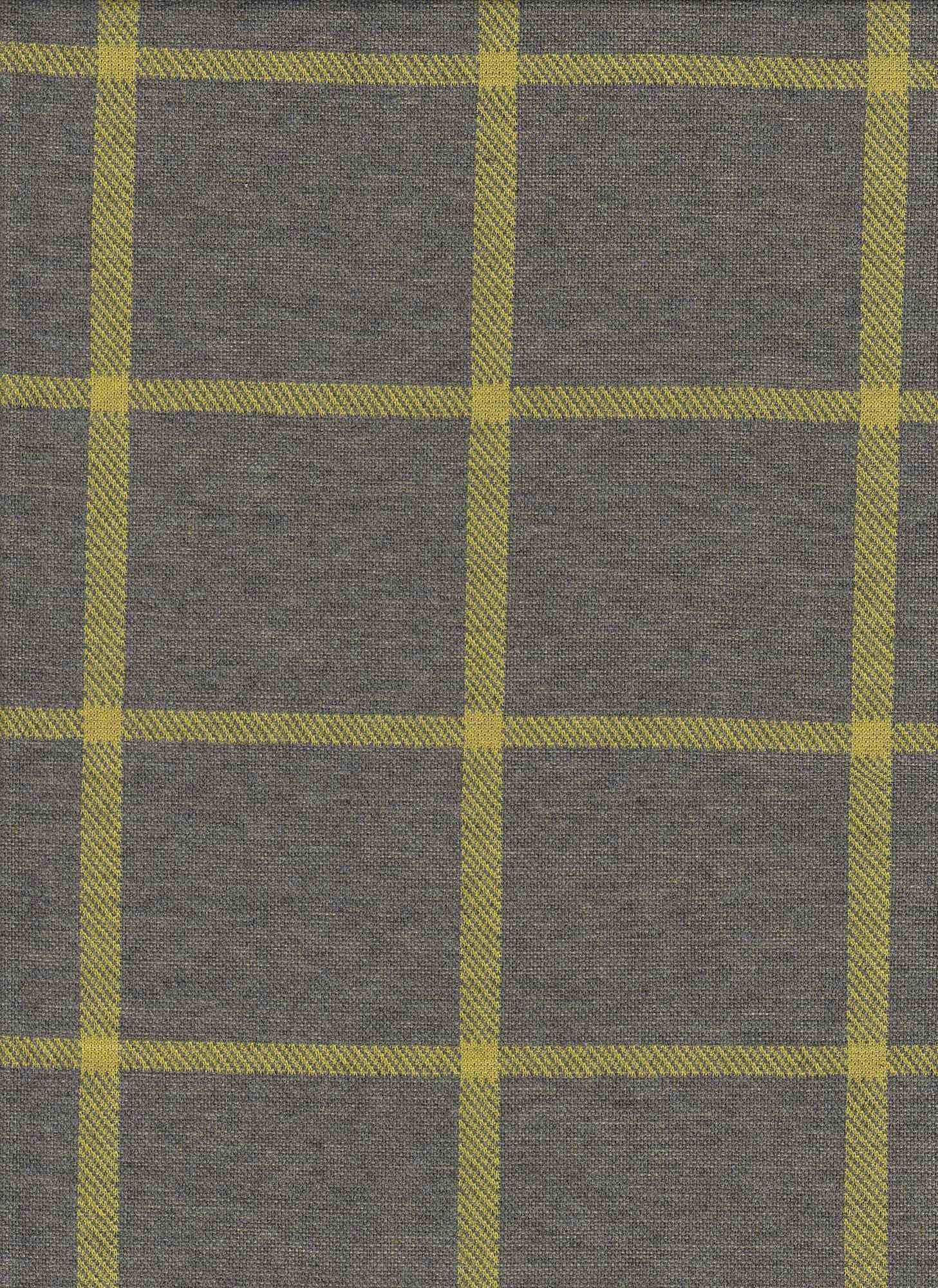 1 Yard Charcoal Double Knit Jacquard Window Pane Yarn Dyed Plaid Fabric 58/60" Wide