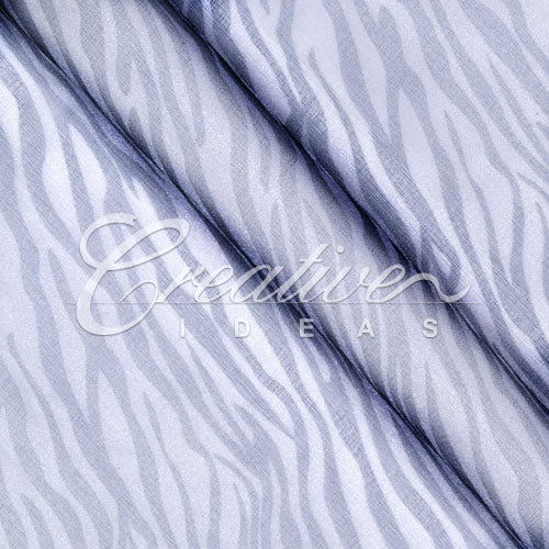 58" Organza Zebra Sheets - 3 Yards (White/Black)