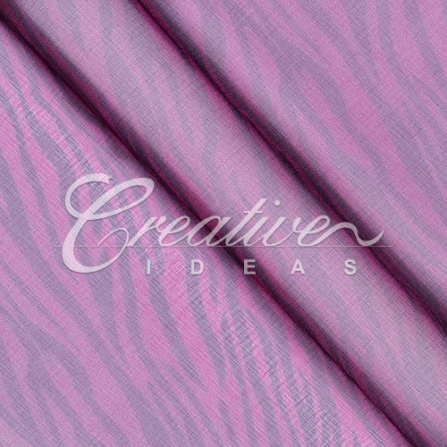 58" Organza Zebra Sheets - 3 Yards (Fuchsia/Black)