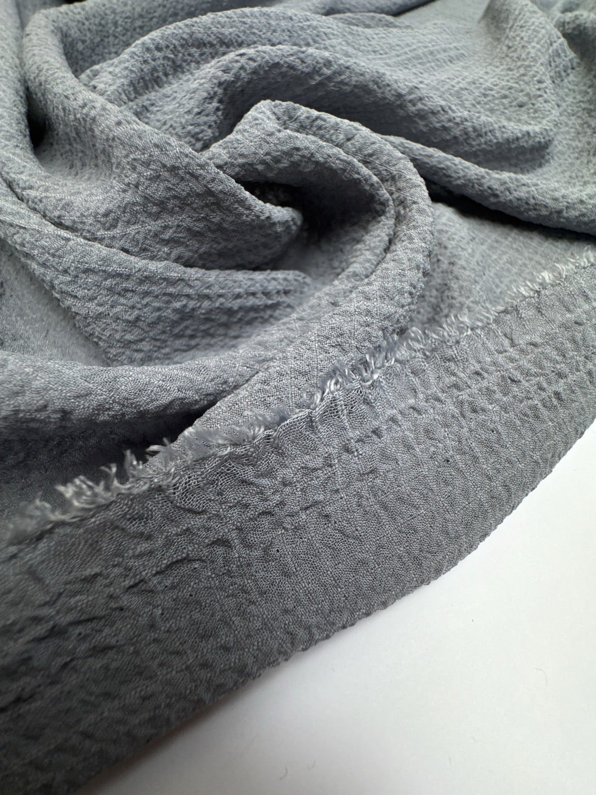 Polyester Crinkled Woven Gray Fabric