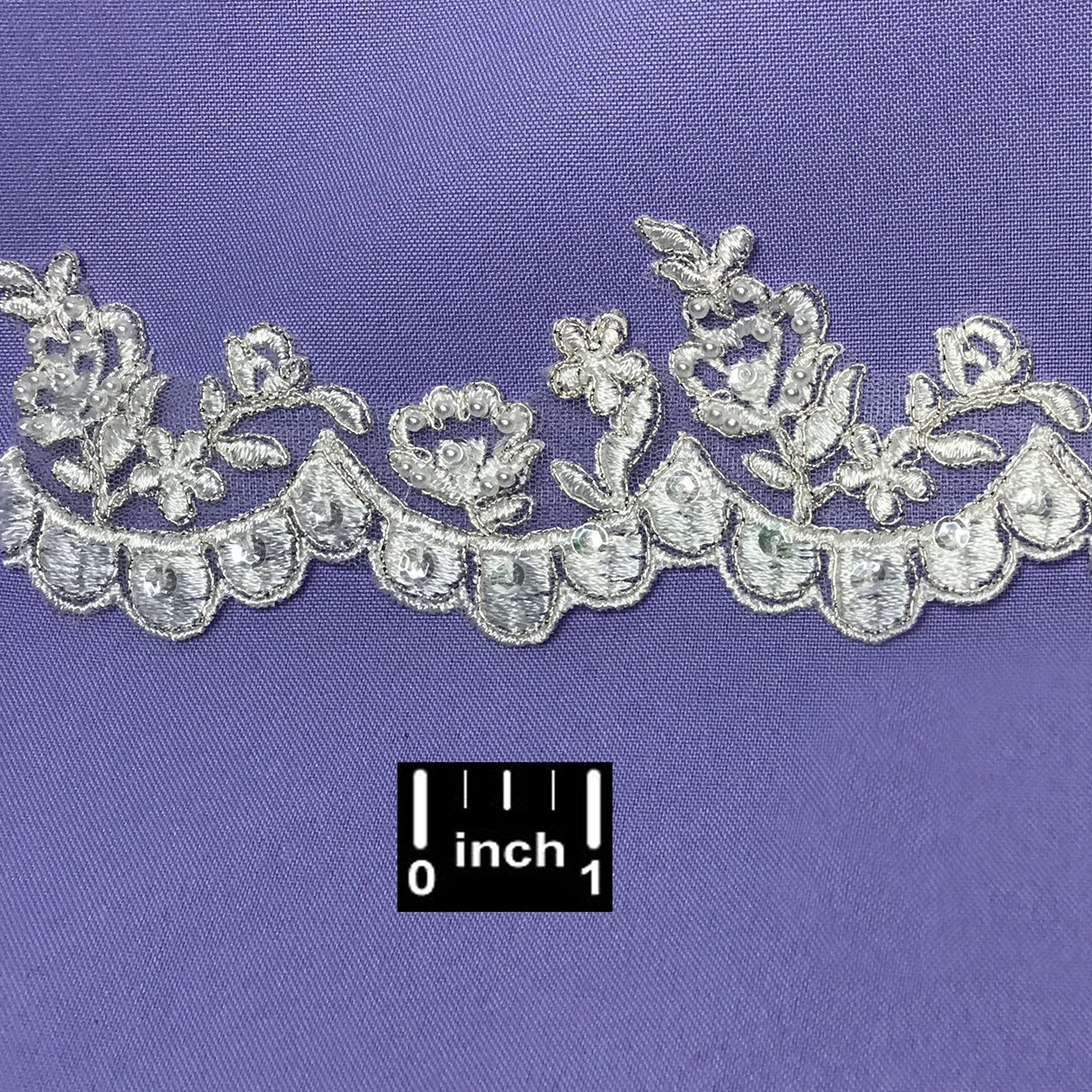 Beaded Floral Lace Trimming