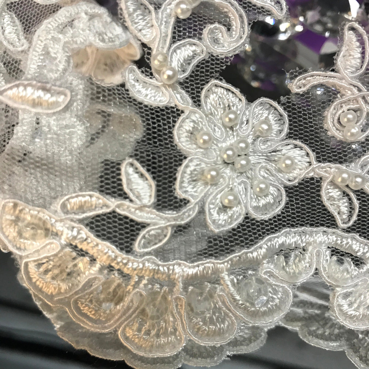 Beaded Corded Lace Trim