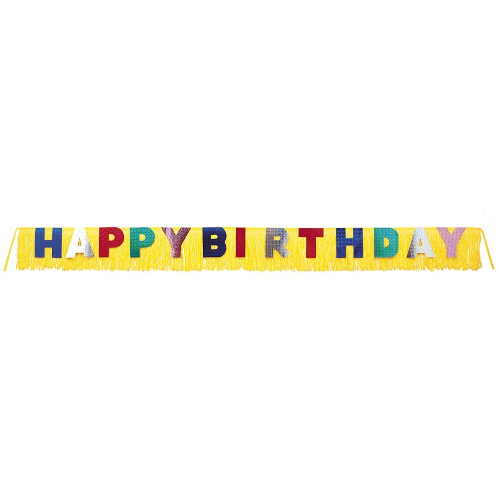 Birthday Fringe Banner 9.5ft Happy Birthday