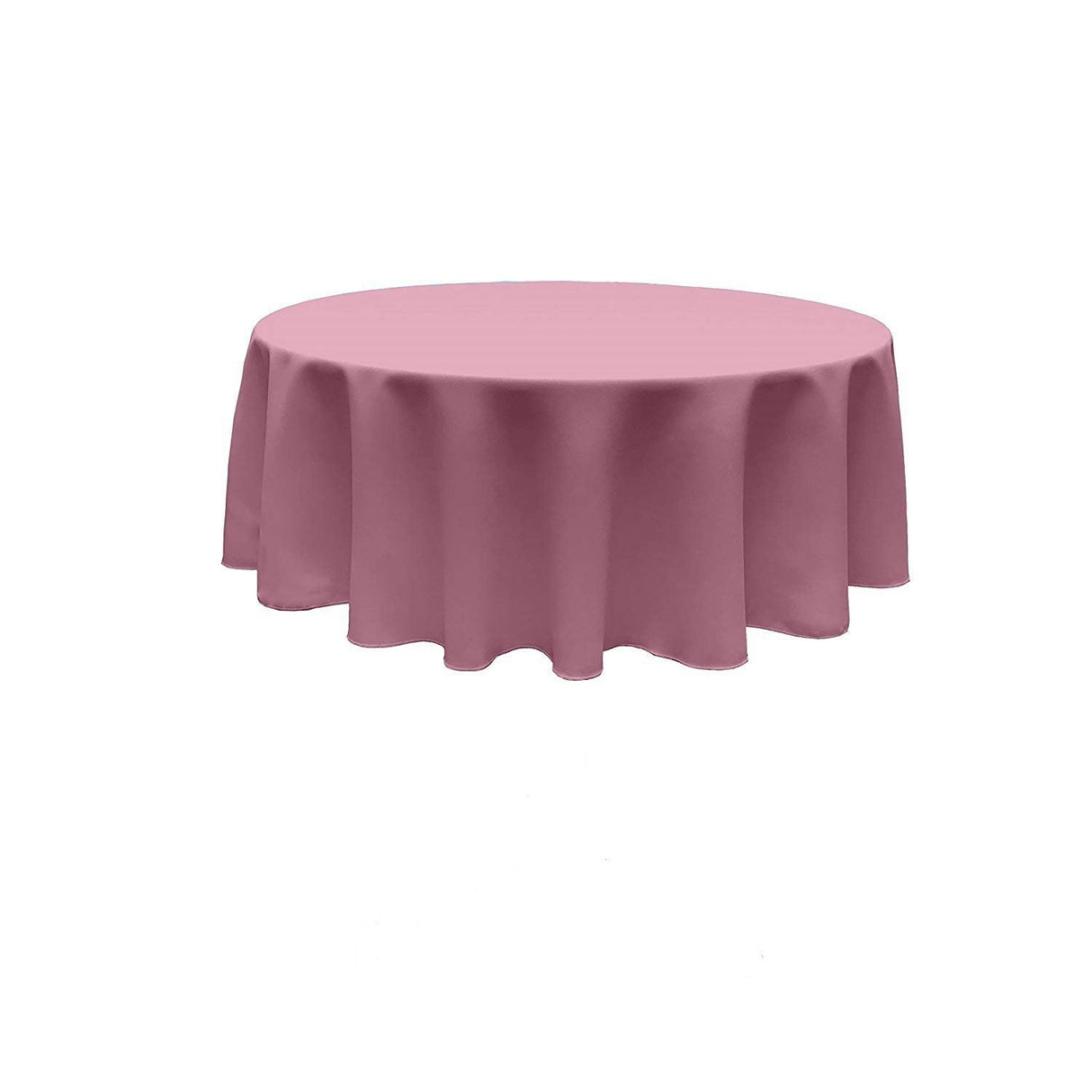 96" Round Poly Poplin Seamless Tablecloth Polyester Fabric - Round, Seamless, 96" Diameter (1 Piece)