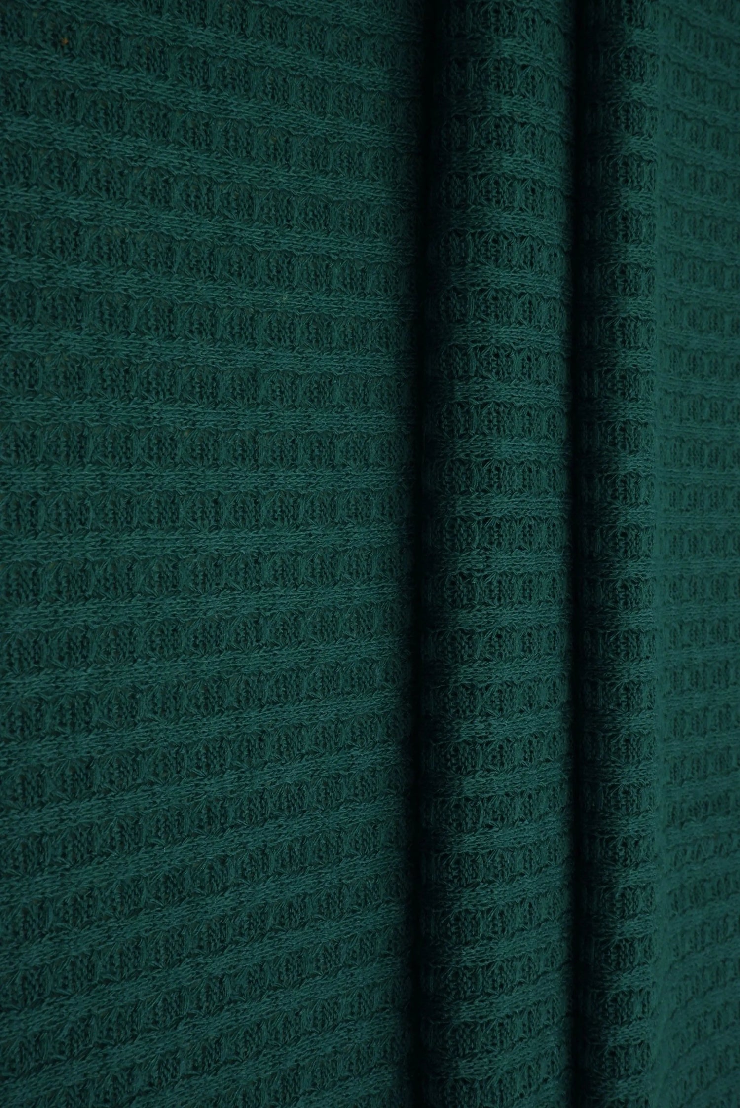 1 Yard Waffle Solid Knit Fabric, 58/60'' Wide Polyester Rayon Spandex Blend