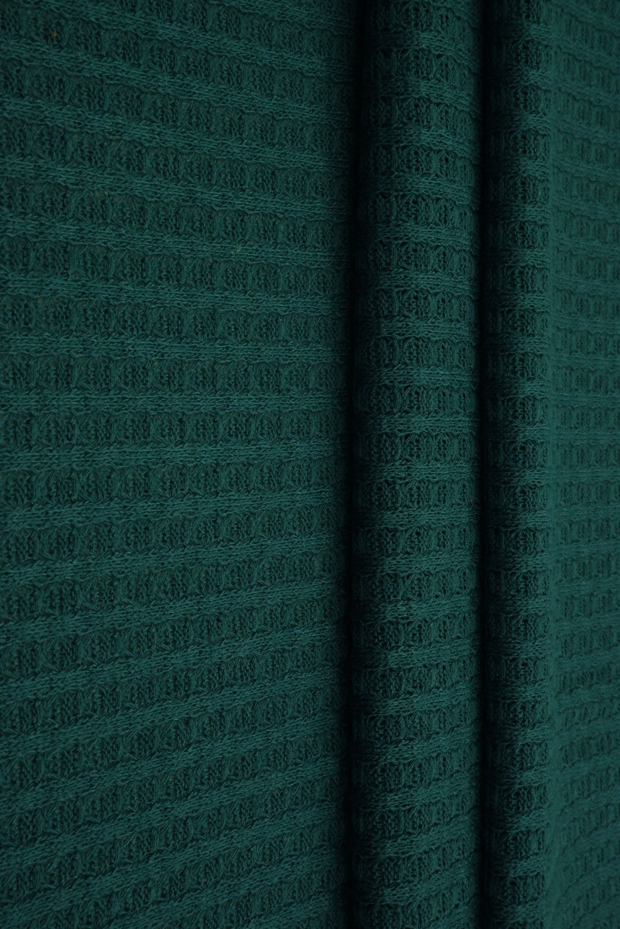Waffle Stretch Knit Fabric Solid