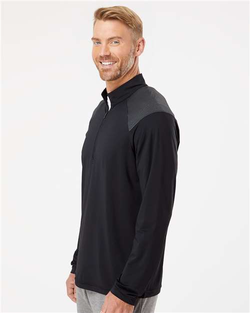 Men's Shoulder Stripe Quarter-Zip Pullover
