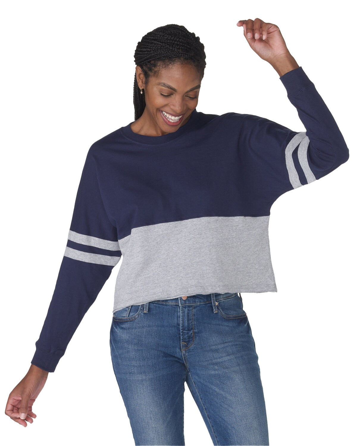Boxercraft® Ladies Cropped Retro Pom Pom Jersey Fleece