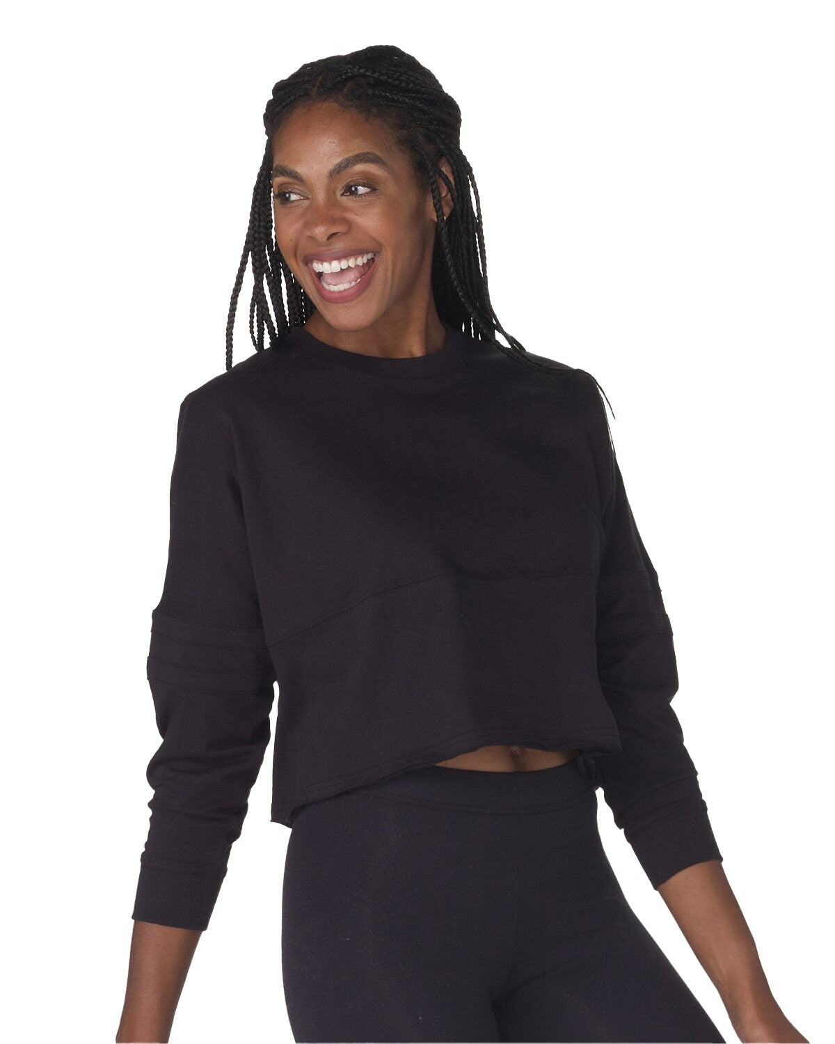 Boxercraft® Ladies Cropped Retro Pom Pom Jersey Fleece