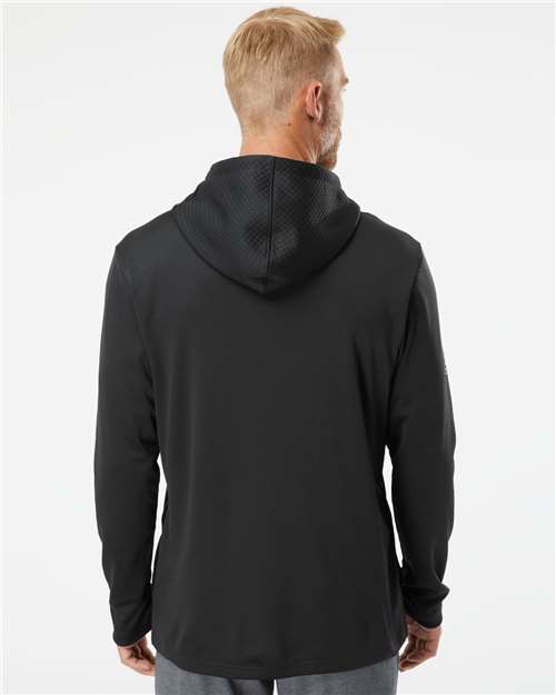 Men's Textured Mixed Media Hooded Sweatshirt