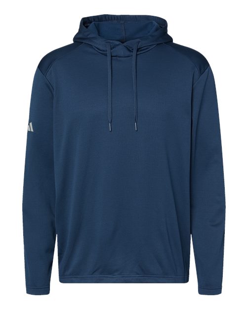Adidas Men's Textured Mixed Media Midweight Hooded Sweatshirt