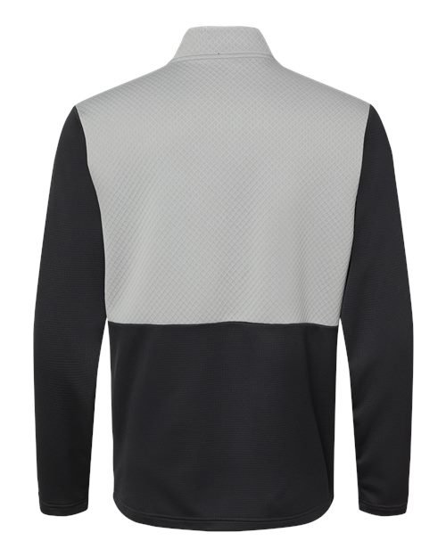 Men's Textured Mixed Media Quarter-Zip Pullover