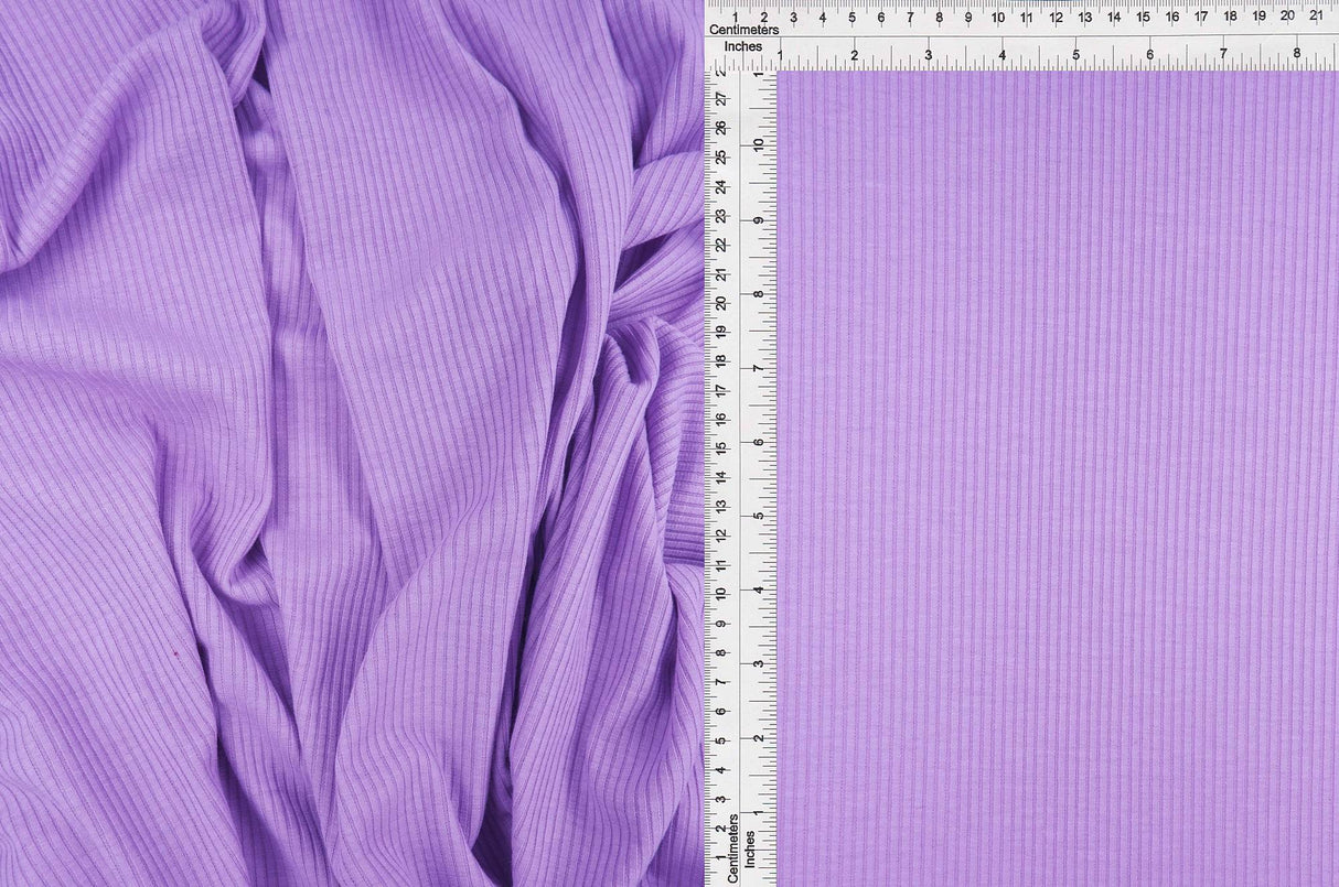 Rib Solid Stretch Knit Fabric