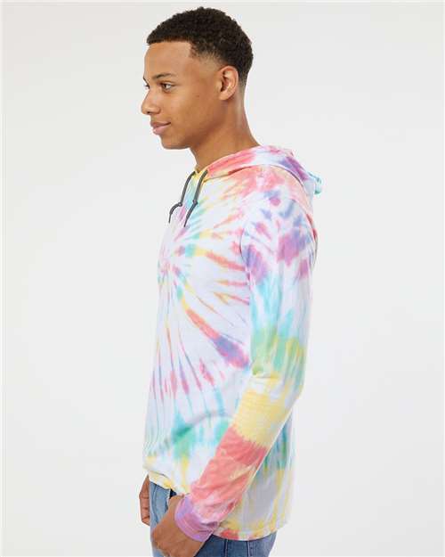 Tie-Dyed Long Sleeve Hooded T-Shirt