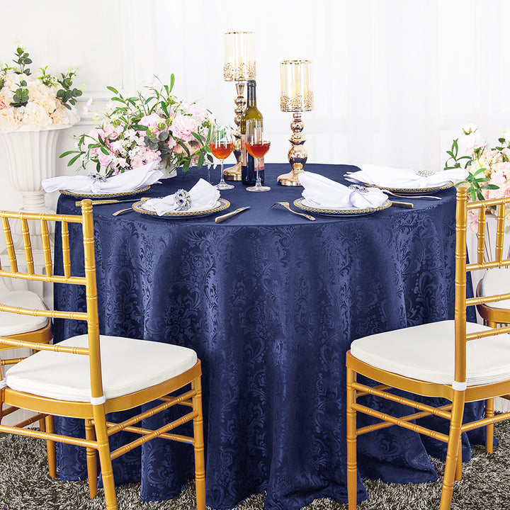 Luxury Round Floral Damask Tablecloth