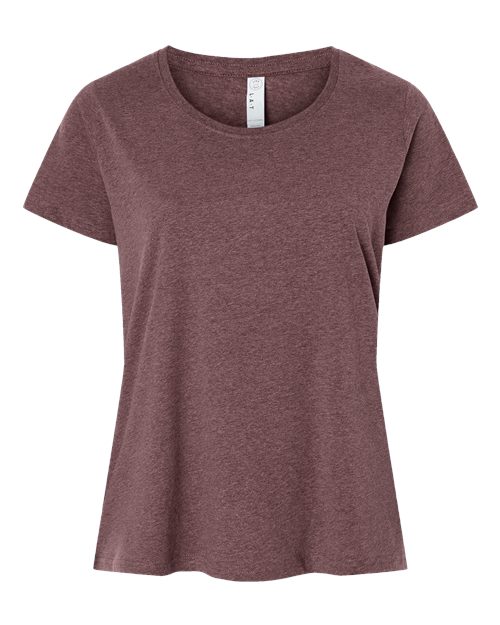 LAT Women's Curvy Collection Fine Jersey Tee