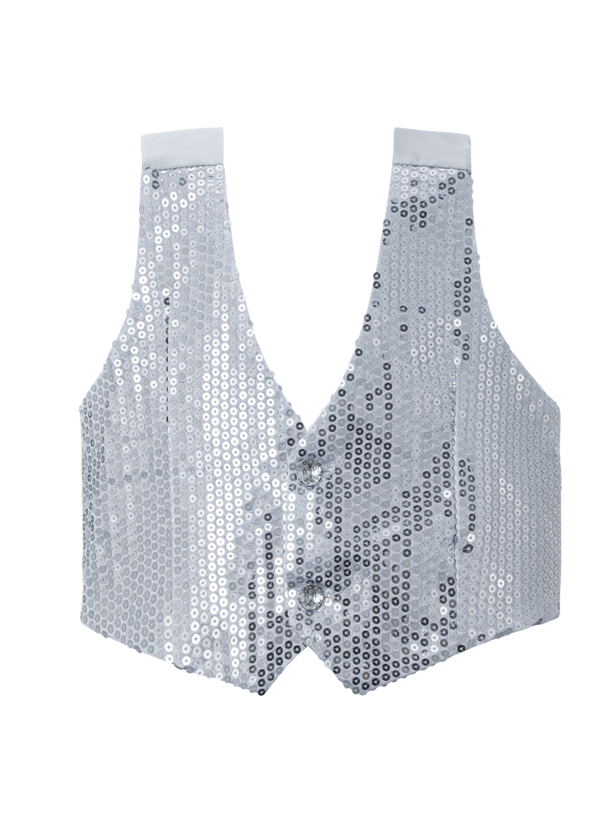 Silver Sequined Vest Costume