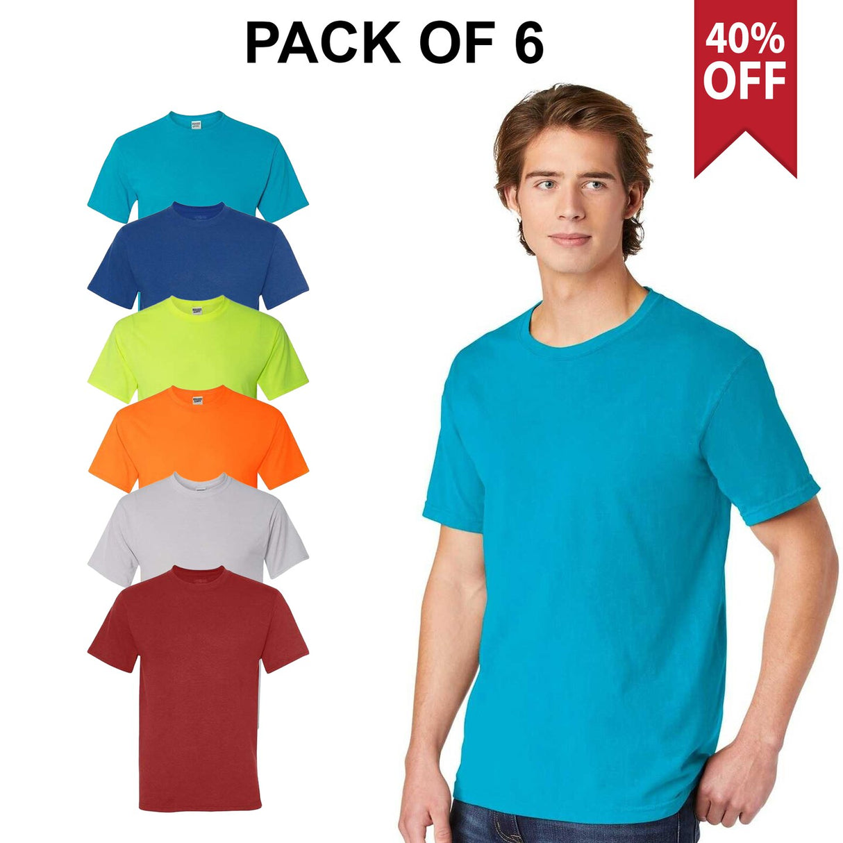 6 Pack: Dri-Power Performance T-Shirt