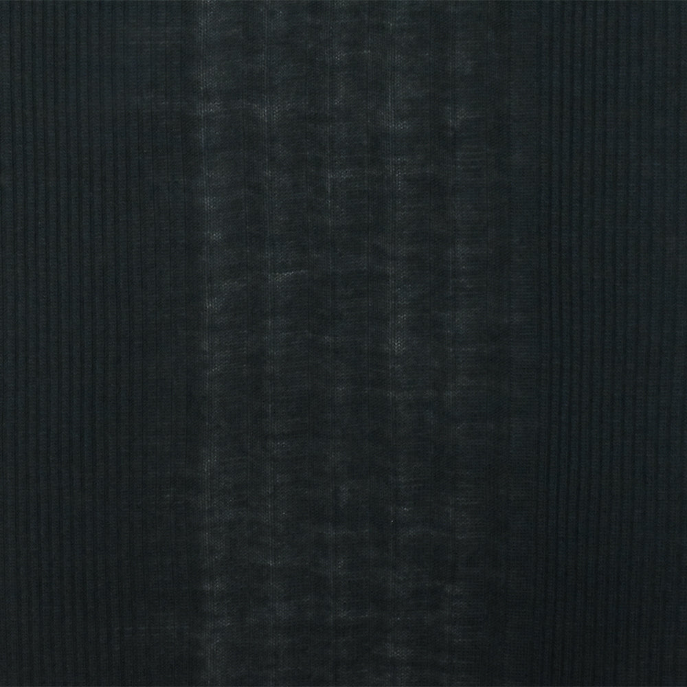 1 Yard Smoked Black Lightweight Ribbed Knit Fabric for Dresses Overlays and Tops 58 Inches Width