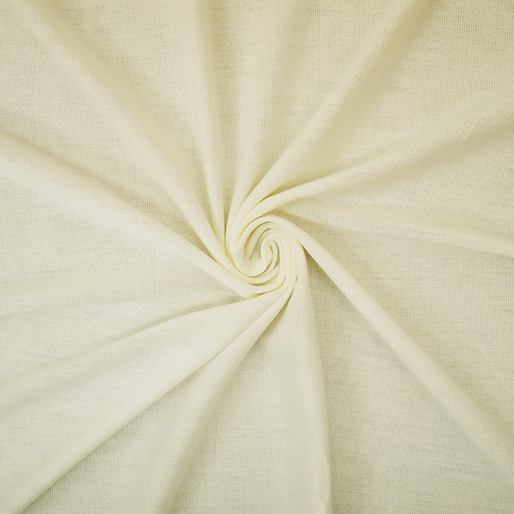 1 Yard Ivory Rayon Stretch Spandex Tissue Jersey Knit Fabric Lightweight 58 Inches Wide