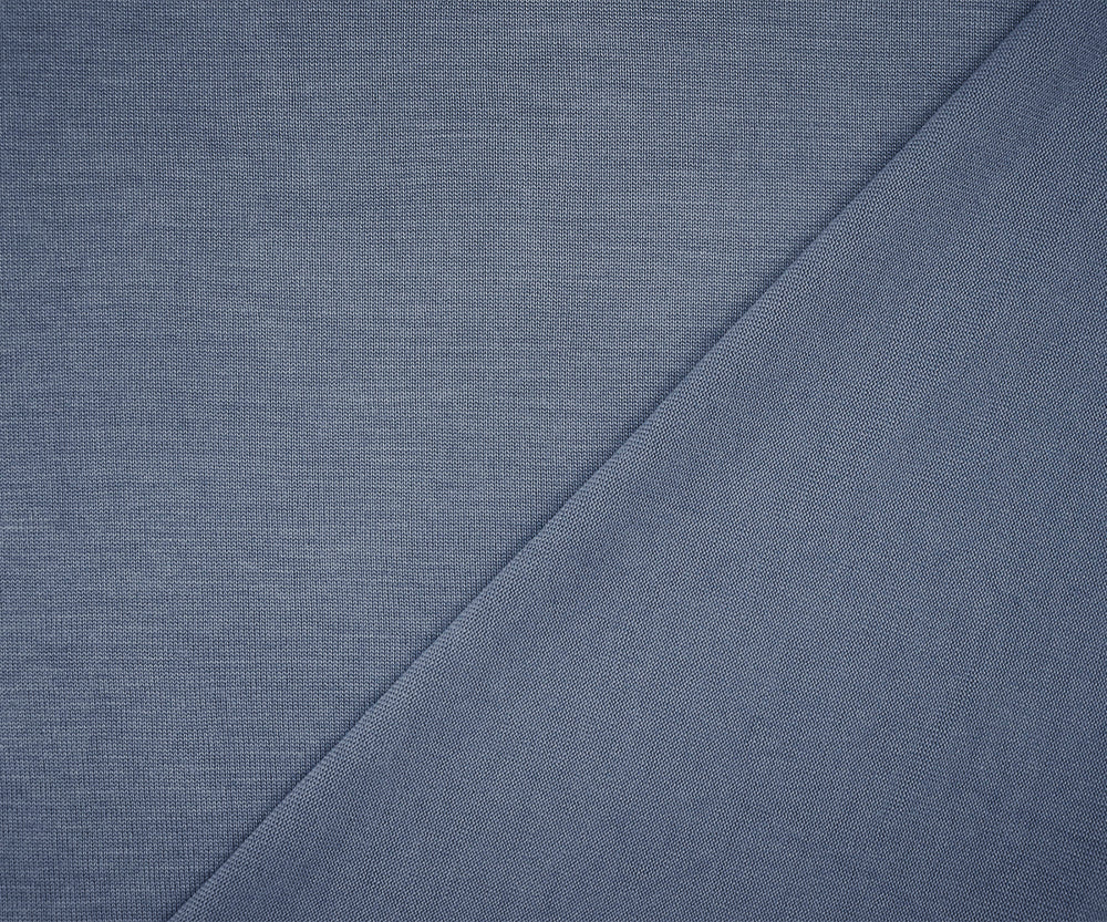 1 Yard Dusty Blue Modal Blend Stretch Jersey Fabric Lightweight Soft Knit 60 Inches Wide