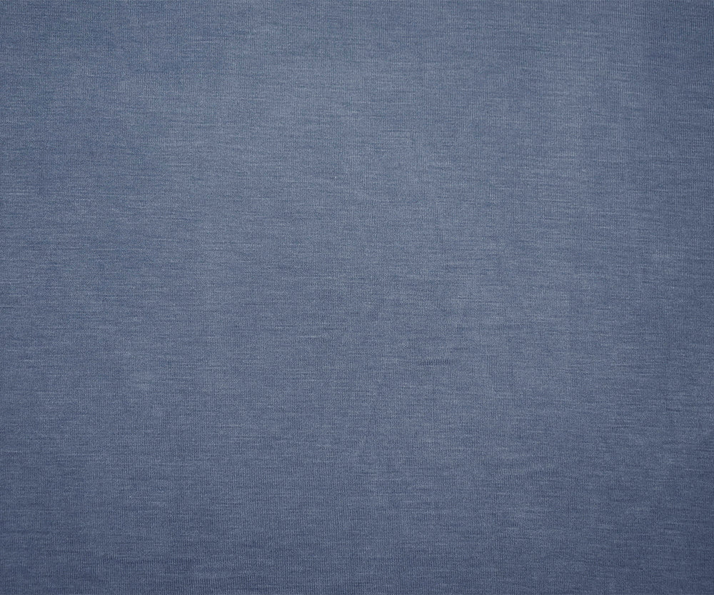 1 Yard Dusty Blue Modal Blend Stretch Jersey Fabric Lightweight Soft Knit 60 Inches Wide