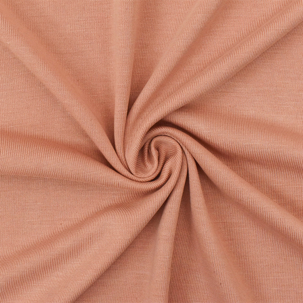 1 Yard Solid Almond Pink Stretch Jersey Knit Lightweight Matte Fabric, 60 Inches