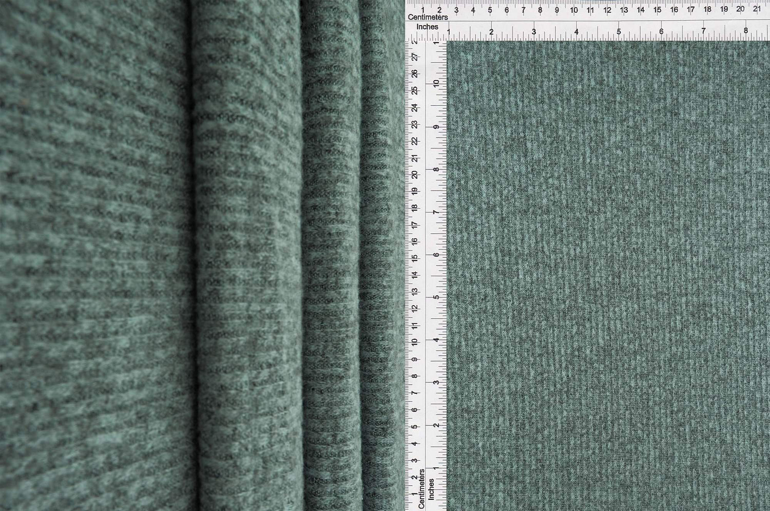 1 Yard 2x2 Rib Brushed 2 Tone Sweater Fabric, 58/60'' Wide Rayon Polyester Spandex Blend