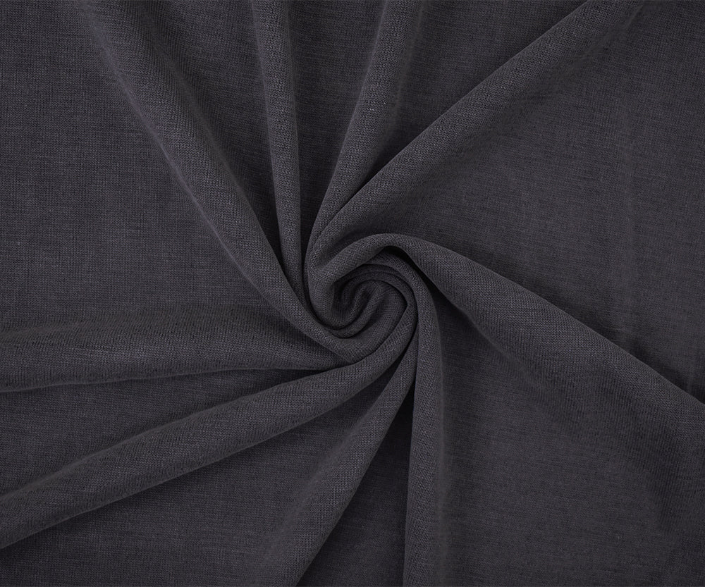1 Yard Deep Gray Modal Polyester Spandex Jersey Knit Fabric Soft Stretch 60 Inches Width