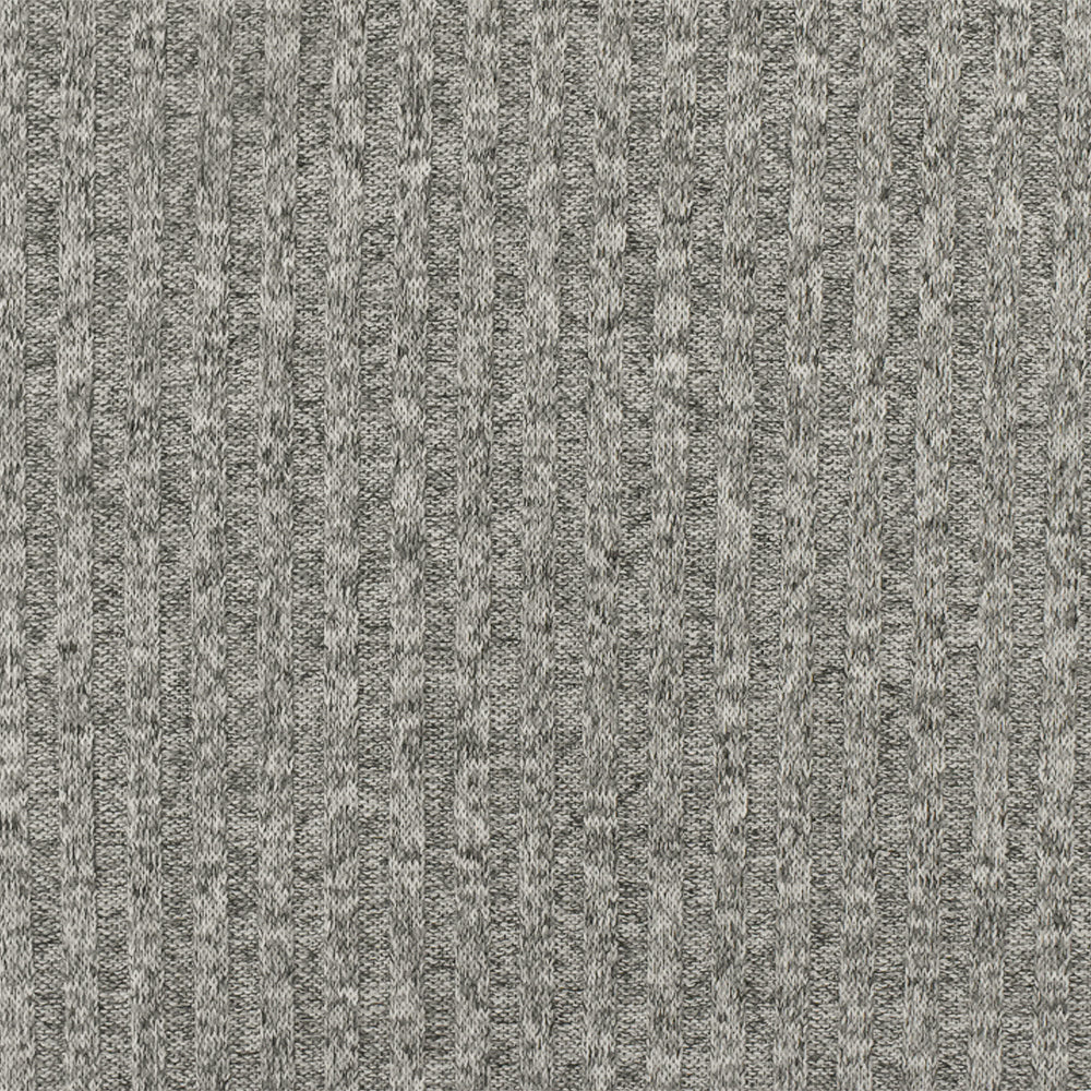 1 Yard Space Gray Black White Texture Stretch 4x4 Poly Rib Knit Fabric 60 Inches Wide